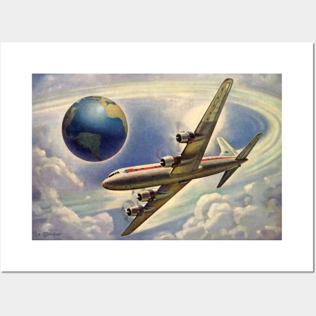 Vintage Airplane Wall Art by MasterpieceCafe
